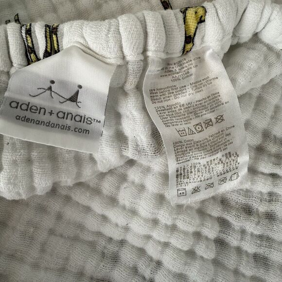 Aden + Anais Set‎ of 2 Adorable Giraffe Baby Changing Pad Covers White Cotton - Picture 5 of 9